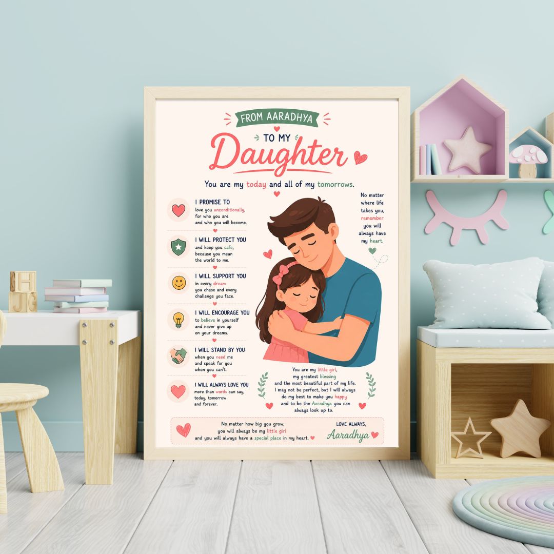 To My Daughter – Personalized Framed Wall Art