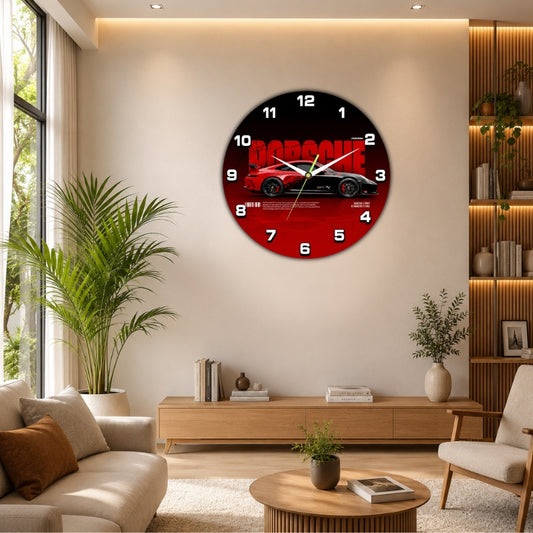 Car Theme Wall Clock