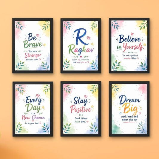 Personalized Motivational Wall Art Set