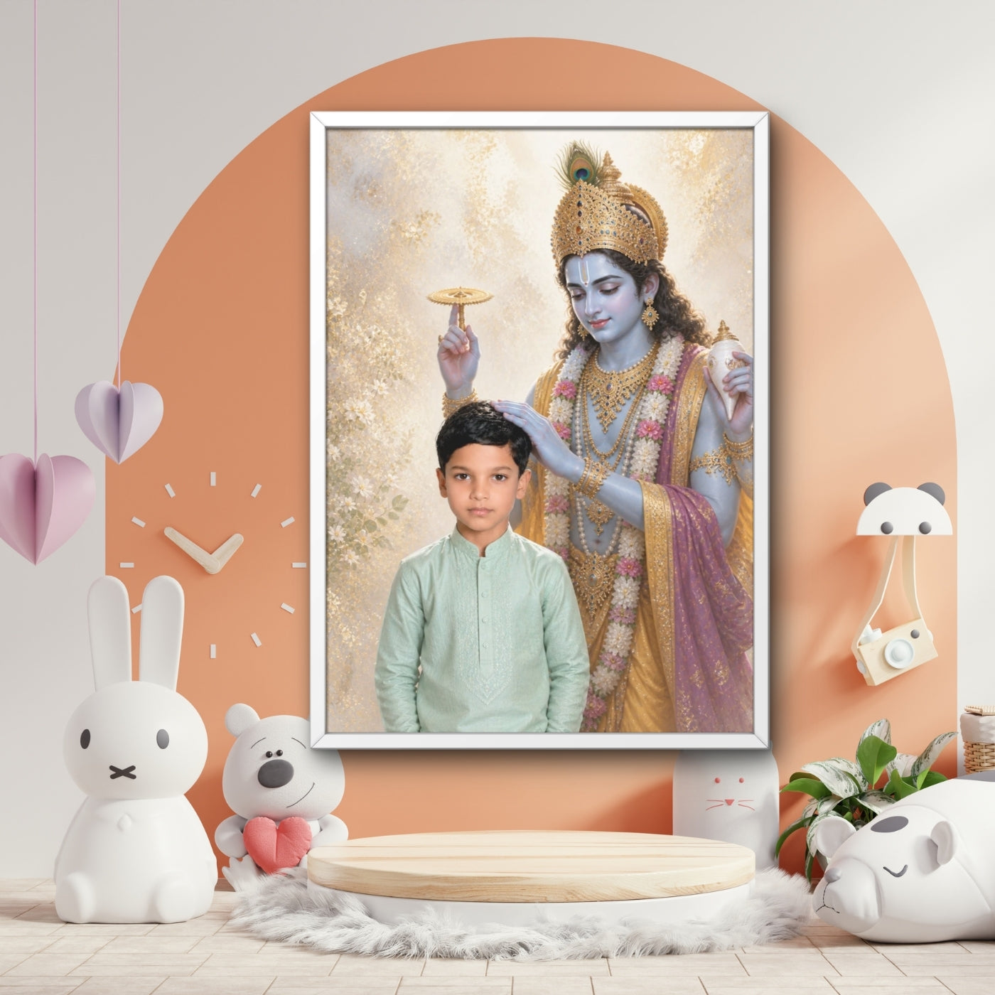 Personalized Vishnu Blessing Framed Wall Art