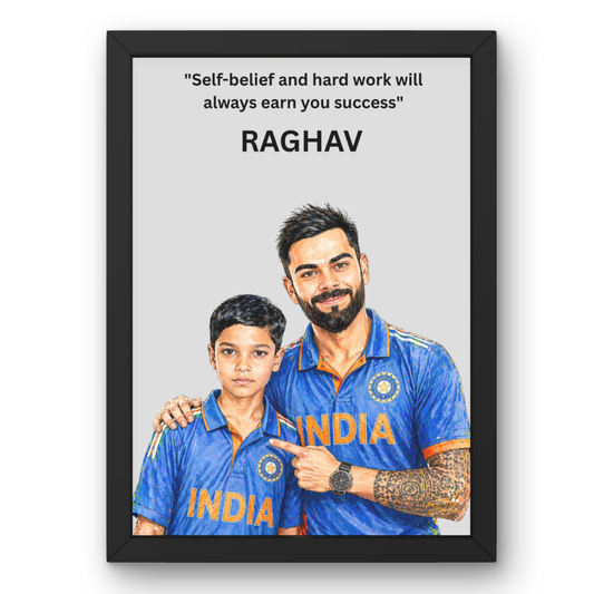 Cricket Champ with Super Star Personalized Portrait