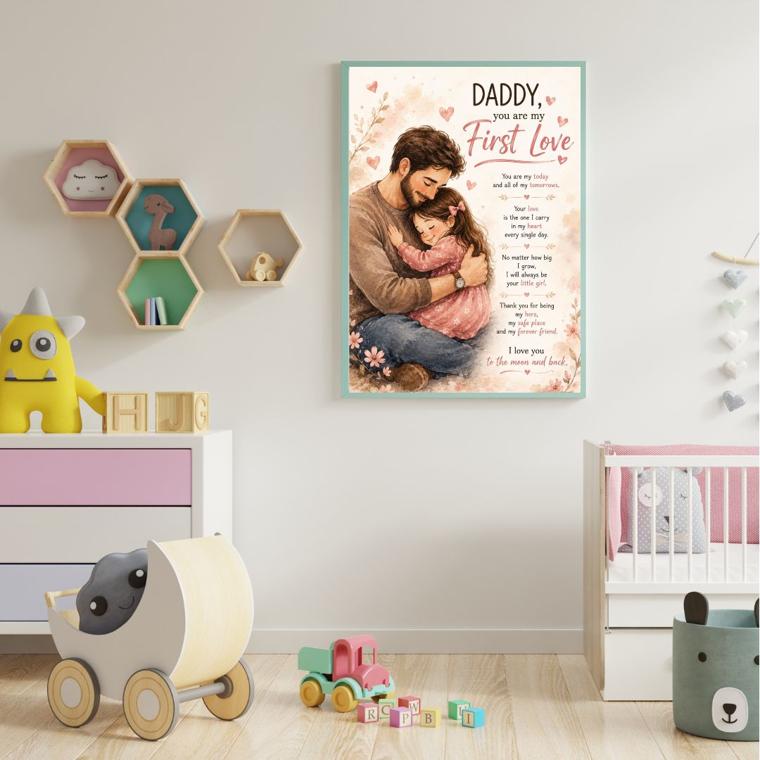 Daddy You Are My First Love – Framed Wall Art