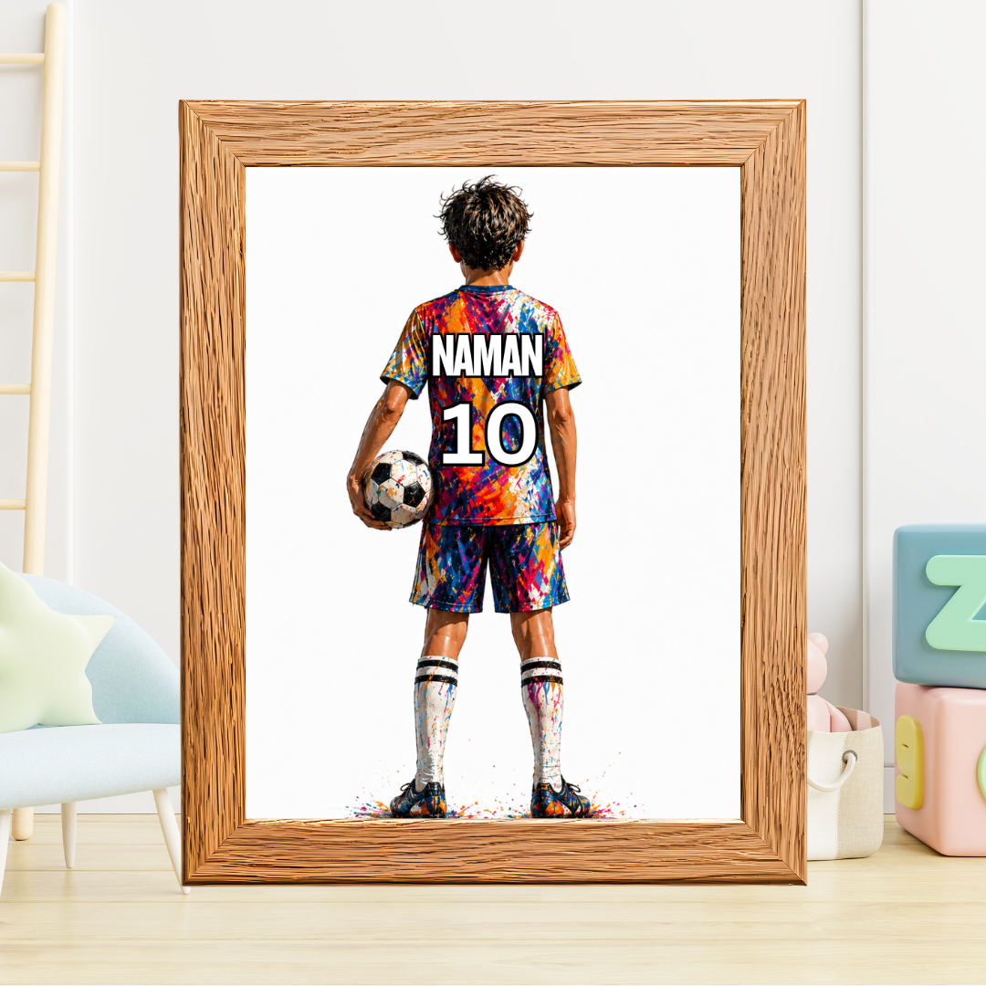 Personalized Badminton Player Wall Art | Custom Name & Number Poster