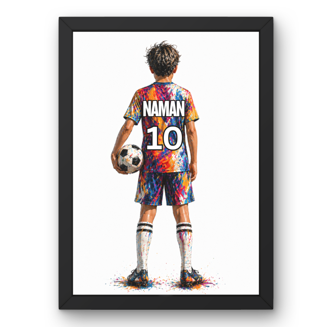 Personalized Badminton Player Wall Art | Custom Name & Number Poster
