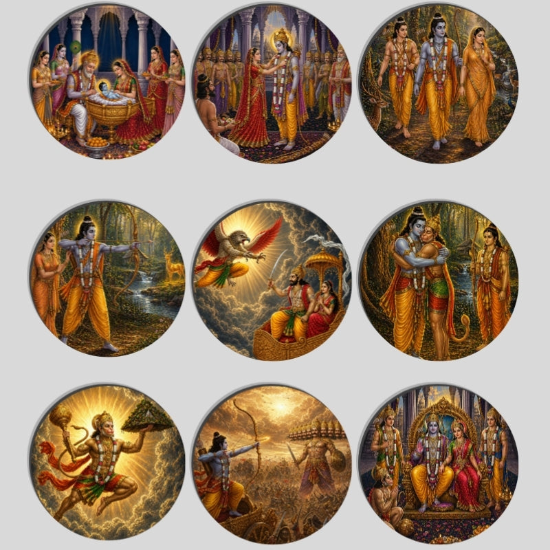 Ramayana Wall Art Set of 9