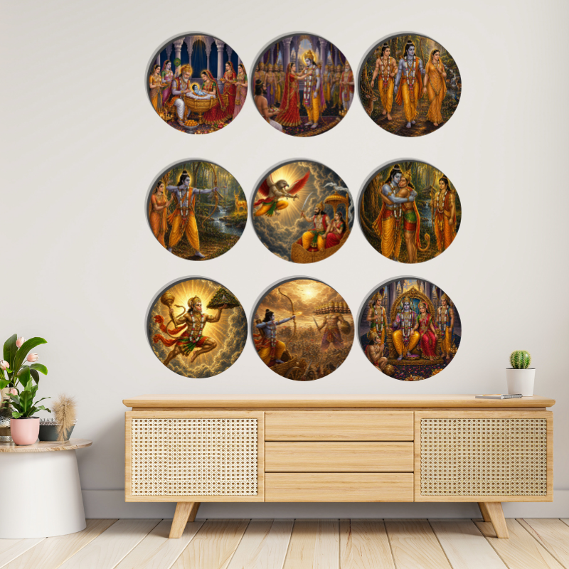 Ramayana Wall Art Set of 9