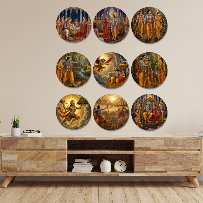 Ramayana Wall Art Set of 9