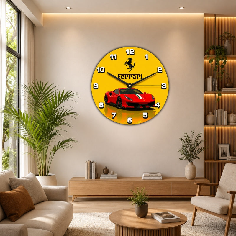 Luxury Sports Car Wall Clock