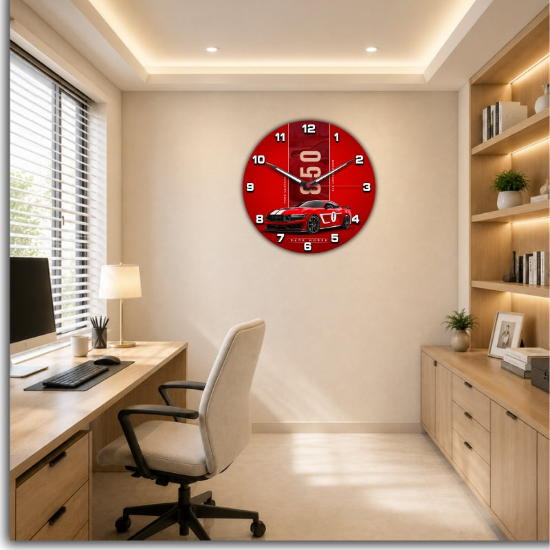 Sports Car Theme Wall Clock for Kids Room
