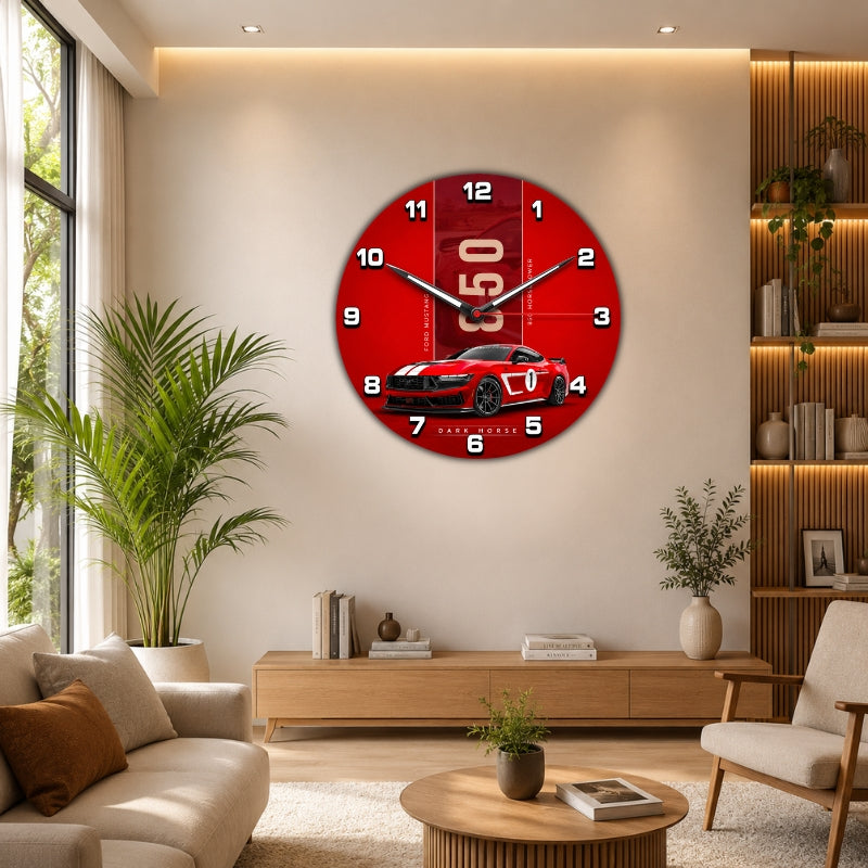 Sports Car Theme Wall Clock for Kids Room