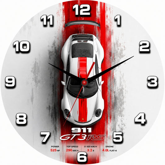 Sports Car Racing Wall Clock for Kids Room