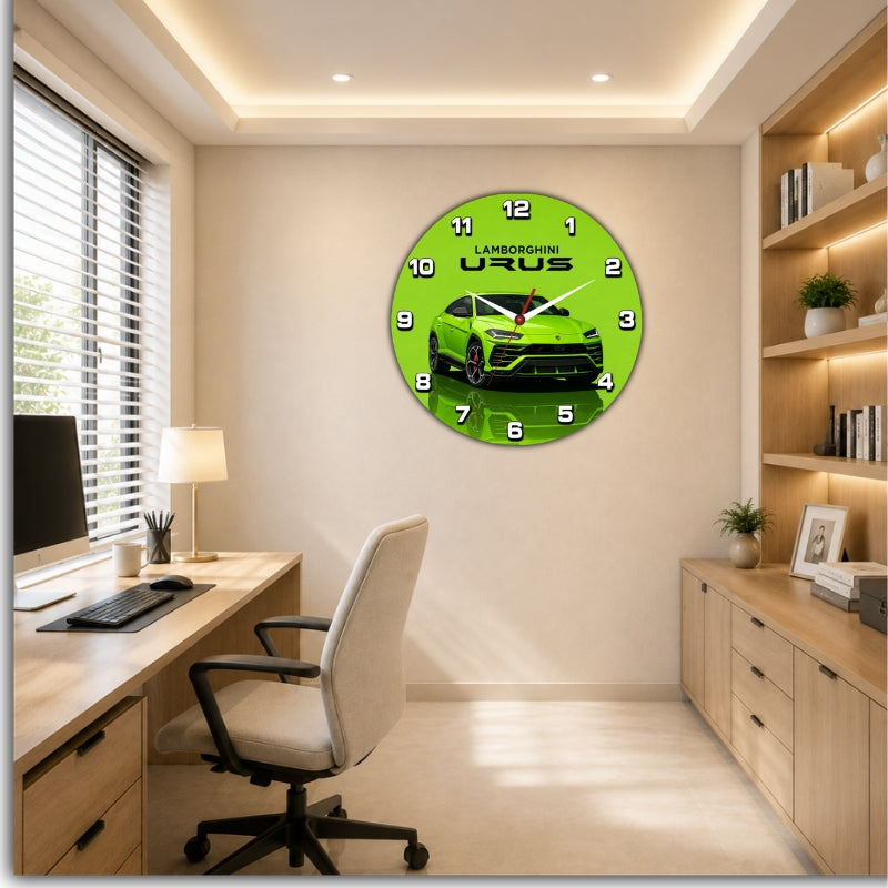 Luxury Sports Car Wall Clock Framed Wall Art