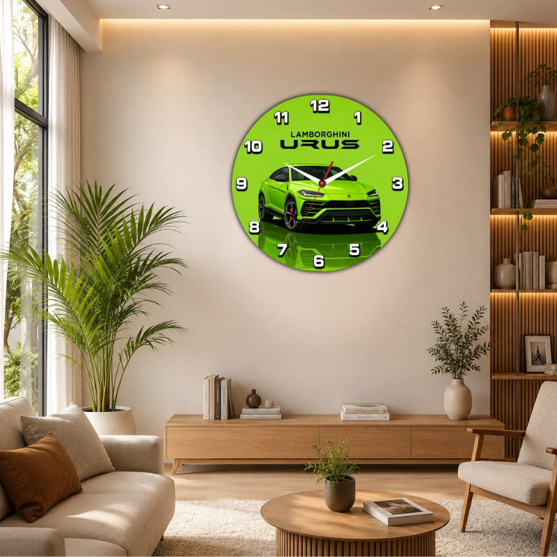 Luxury Sports Car Wall Clock Framed Wall Art