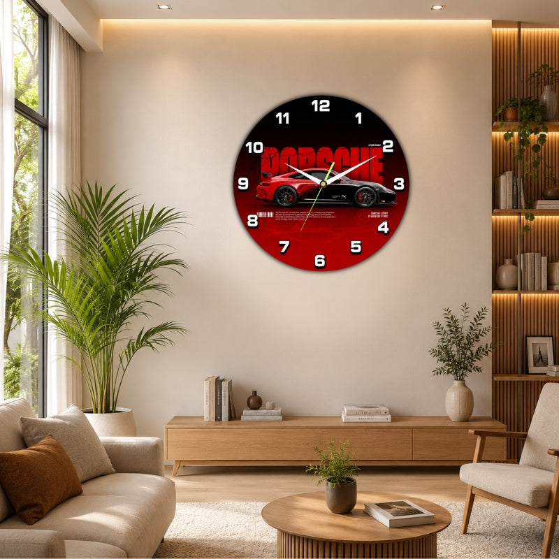 Car Theme Wall Clock