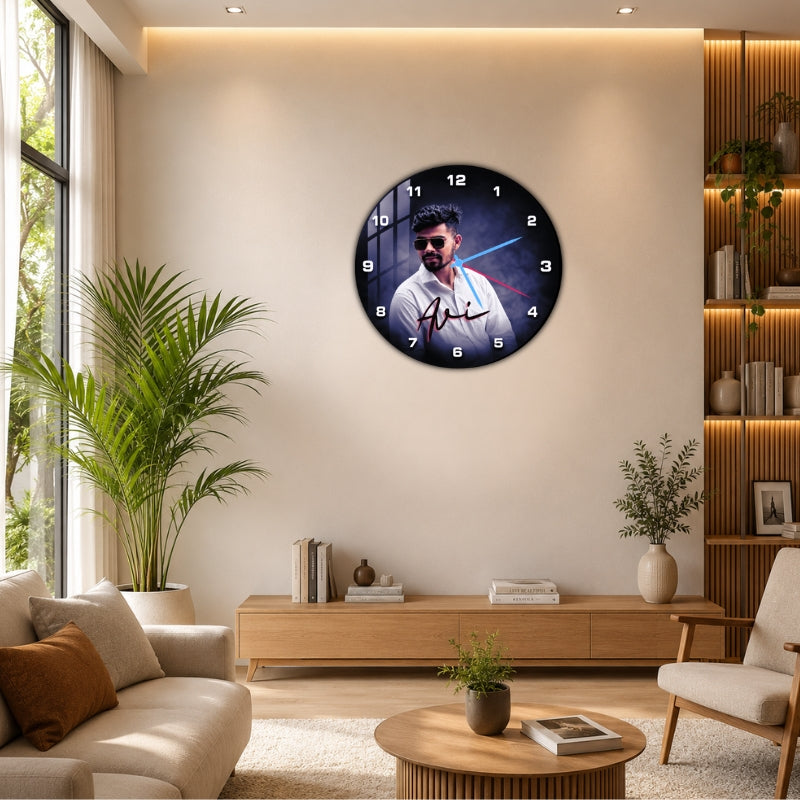Personalized Photo Wall Clock Framed Wall Art