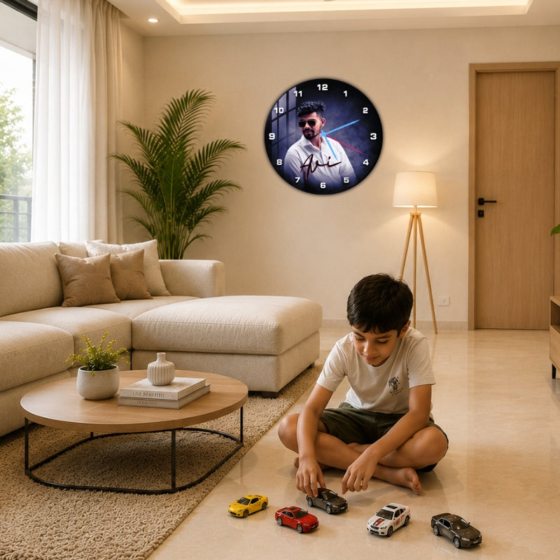Personalized Photo Wall Clock Framed Wall Art