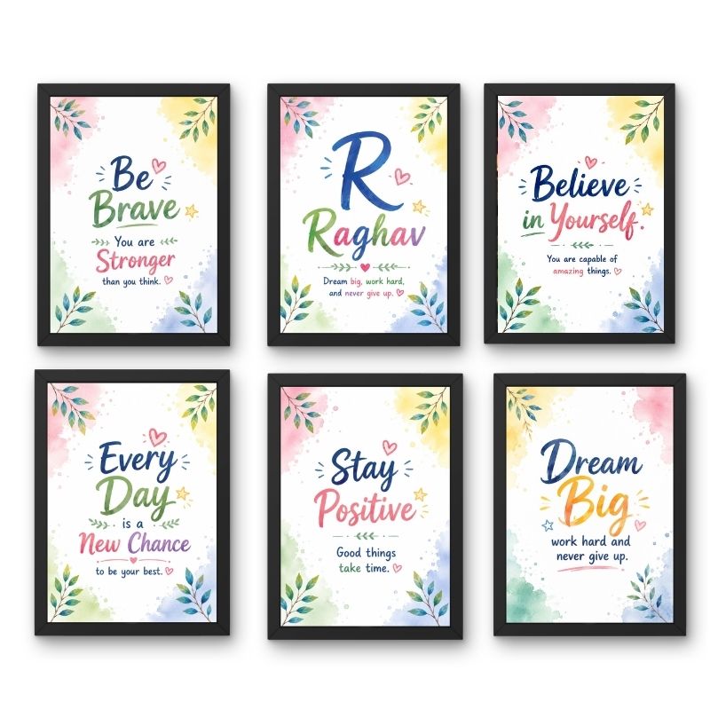 Personalized Motivational Wall Art Set