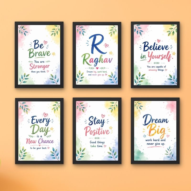 Personalized Motivational Wall Art Set