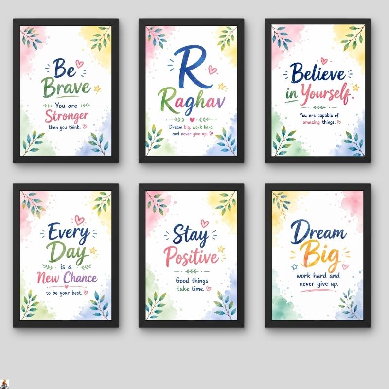 Personalized Motivational Wall Art Set