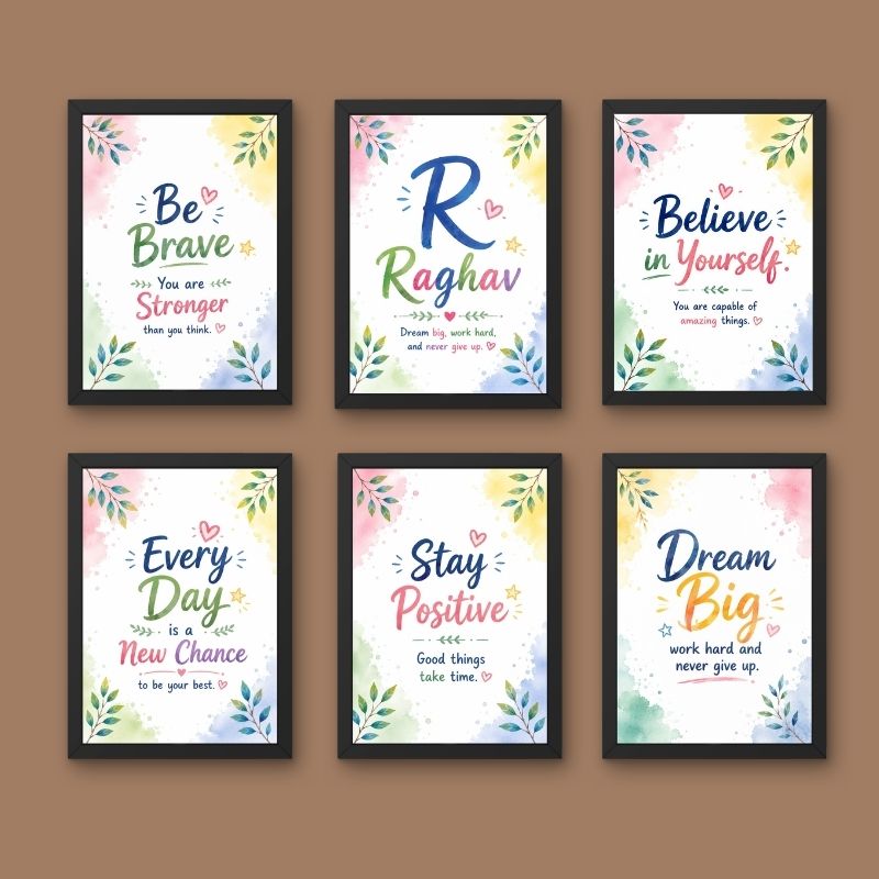 Personalized Motivational Wall Art Set
