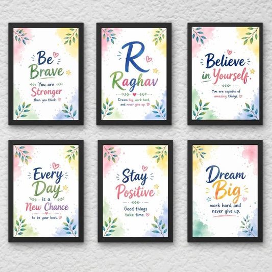 Personalized Motivational Wall Art Set