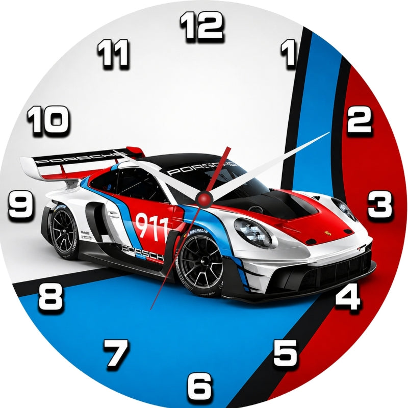 Racing Sports Car Wall Clock