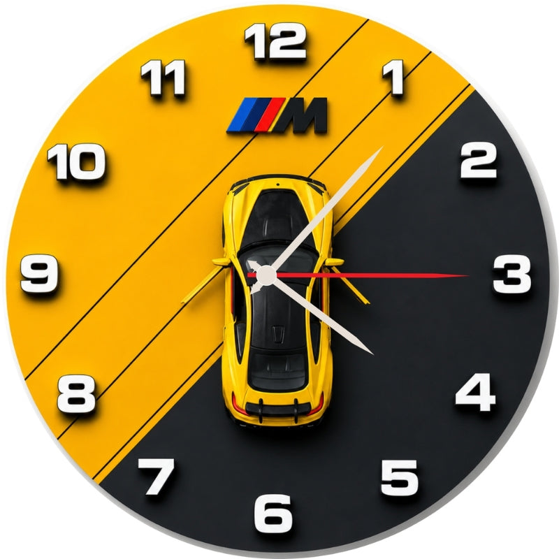 BMW Style Racing Car Wall Clock