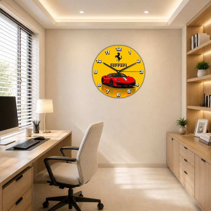 Luxury Sports Car Wall Clock
