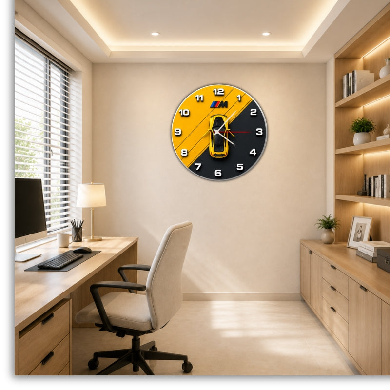 BMW Style Racing Car Wall Clock