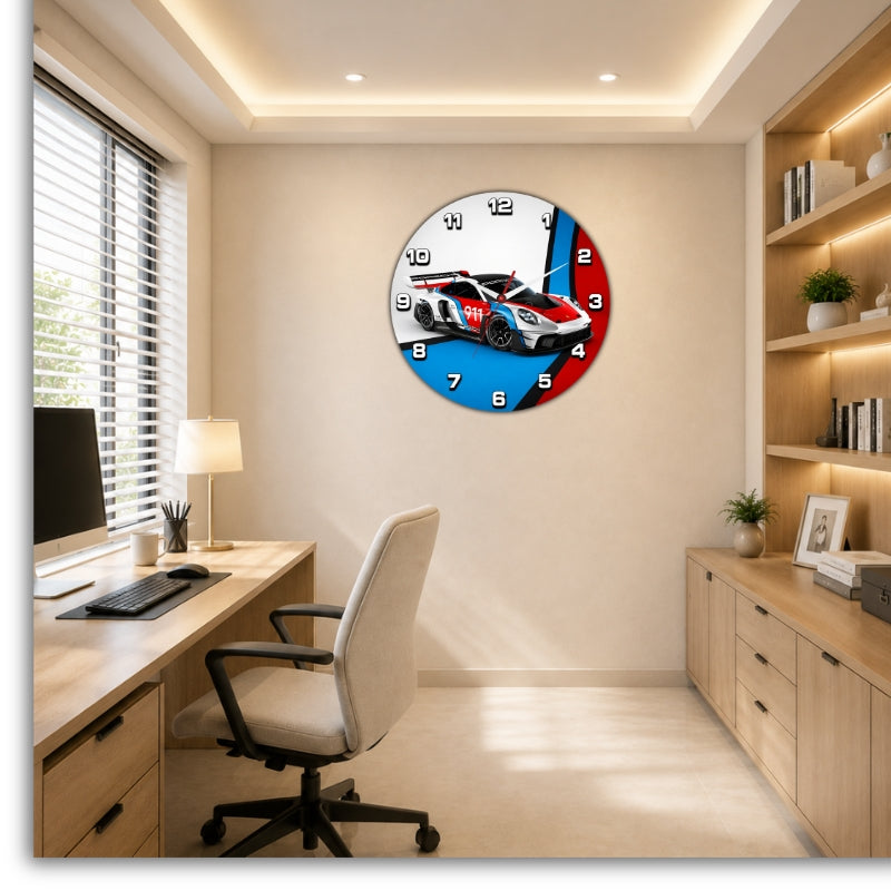 Racing Sports Car Wall Clock