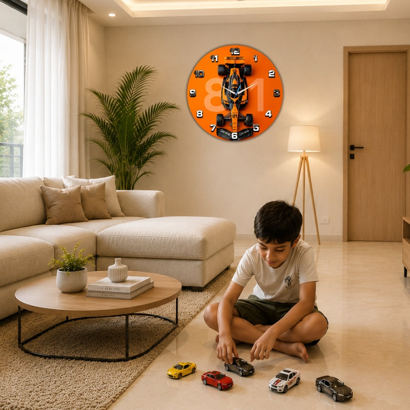 Formula Racing Car Wall Clock