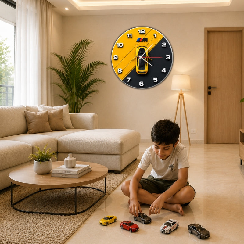 BMW Style Racing Car Wall Clock
