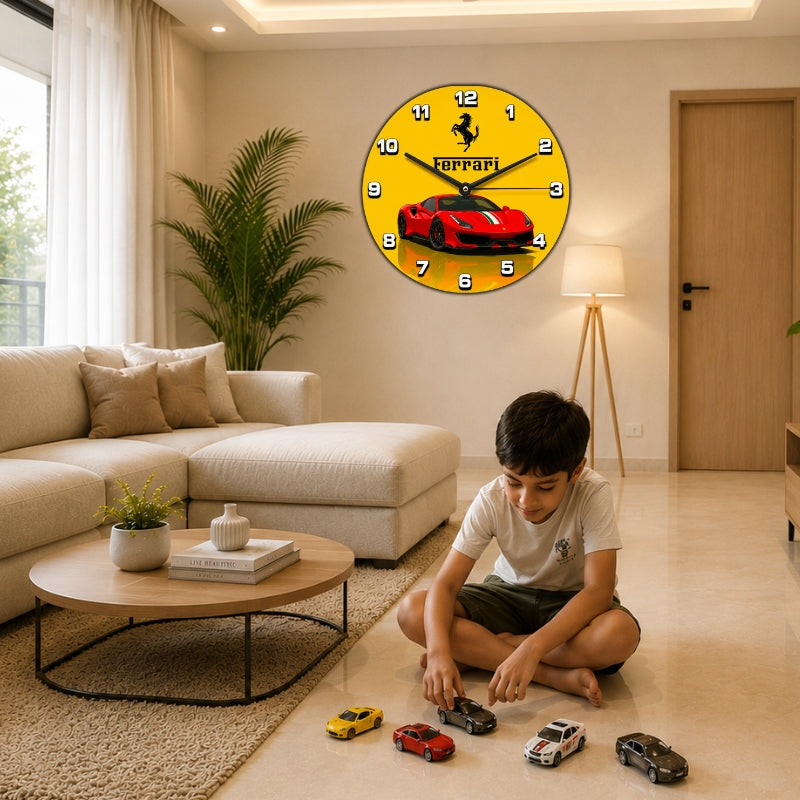 Luxury Sports Car Wall Clock