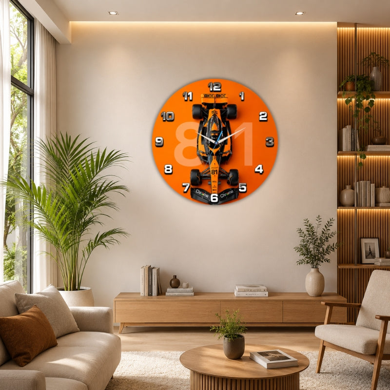 Formula Racing Car Wall Clock