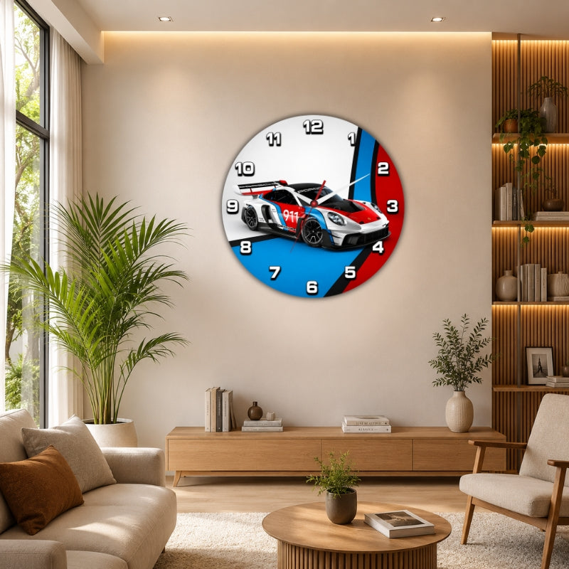 Racing Sports Car Wall Clock