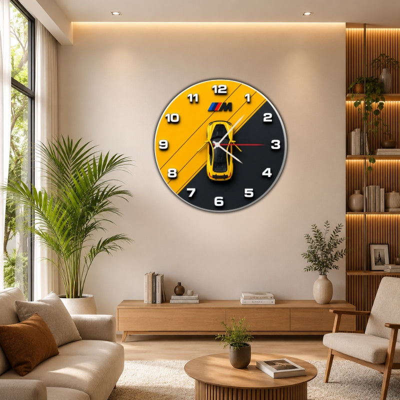 BMW Style Racing Car Wall Clock